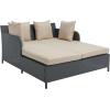 Safavieh Outdoor Collection August Titanium & Sand Daybed(Titanium / Sand)
