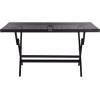 Safavieh PAT7503A Outdoor Collection Akita Black Rectangle Folding Table(Black)