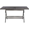 Safavieh PAT7503A Outdoor Collection Akita Black Rectangle Folding Table(Grey)