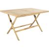 Safavieh PAT7503A Outdoor Collection Akita Black Rectangle Folding Table(Natural / White)