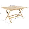 Safavieh PAT7503A Outdoor Collection Akita Black Rectangle Folding Table(Natural / White)