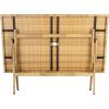 Safavieh PAT7503A Outdoor Collection Akita Black Rectangle Folding Table(Natural / White)