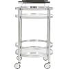 Safavieh Sienna Bar Cart, Black Nickel/Glass(Chrome / Glass)