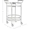 Safavieh Sienna Bar Cart, Black Nickel/Glass(Chrome / Glass)