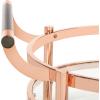 Safavieh Sienna Bar Cart, Black Nickel/Glass(Rose Gold)