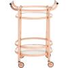Safavieh Sienna Bar Cart, Black Nickel/Glass(Rose Gold)
