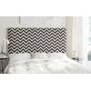 Safavieh Ziggy Grey/ White Upholstered Chevron Headboard (Queen)(Black / White)