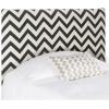 Safavieh Ziggy Grey/ White Upholstered Chevron Headboard (Queen)(Black / White)