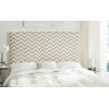 Safavieh Ziggy Grey/ White Upholstered Chevron Headboard (Queen)(Grey / White)