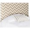 Safavieh Ziggy Grey/ White Upholstered Chevron Headboard (Queen)(Grey / White)