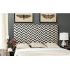 Safavieh Ziggy Grey/ White Upholstered Chevron Headboard (Queen)(Navy / White)
