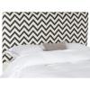 Safavieh Ziggy Grey/ White Upholstered Chevron Headboard (Queen)(Navy / White)