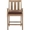 Couture Patio Collection San Salvador Natural and White 24.5-inch Patio Counter Stools (Set of 2)(Natural/Dark Brown)