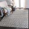 Martha Stewart x SAFAVIEH Area Rug Collection – 4′ x 6′, Dark Grey & Light Grey, Non-Shedding & Easy Cleaning, Ideal for Living Room, Foyer, Bedroom, Accent Space (MSR0782H)(Dark Grey/Light Grey)