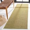 Martha Stewart x SAFAVIEH Area Rug Collection – 4′ x 6′, Red, Sisal & Jute, Farmhouse Style, Ideal for Living Room, Foyer, Bedroom, Accent Space (MSR9501Q)(Green)