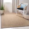 Martha Stewart x SAFAVIEH Area Rug Collection – 4′ x 6′, Red, Sisal & Jute, Farmhouse Style, Ideal for Living Room, Foyer, Bedroom, Accent Space (MSR9501Q)(Light Brown)