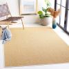 Martha Stewart x SAFAVIEH Area Rug Collection – 4′ x 6′, Red, Sisal & Jute, Farmhouse Style, Ideal for Living Room, Foyer, Bedroom, Accent Space (MSR9501Q)(Natural/White)