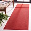 Martha Stewart x SAFAVIEH Area Rug Collection – 4′ x 6′, Red, Sisal & Jute, Farmhouse Style, Ideal for Living Room, Foyer, Bedroom, Accent Space (MSR9501Q)(Red)
