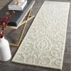Martha Stewart x SAFAVIEH Area Rug Collection – 4′ x 6′, Whetstone Grey, Handmade Wool, Marais Scroll Design, Ideal for Living Room, Foyer, Bedroom, Accent Space (MSR4324A)(Whetstone Grey)