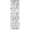 Martha Stewart x SAFAVIEH Area Rug Collection – 5′ x 8′, Charcoal & Ivory, Handmade Wool, Ideal for Living Room, Bedroom, Office, Dining Space (MSR4533H)(Blue/Ivory)