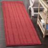 Martha Stewart x SAFAVIEH Area Rug Collection – 5′ x 8′, Fossil, Handmade Wool, Ideal for Living Room, Bedroom, Office, Dining Space (MSR4619B)(Vermillion)