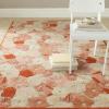 Martha Stewart x SAFAVIEH Area Rug Collection – 6′ Round, Cornucopia Beige, Handmade Wool & Viscose, Ideal for Living Room, Bedroom, Office, Dining Space (MSR3625C)(Cayenne Red)