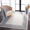 Martha Stewart x SAFAVIEH Outdoor Area Rug Collection – 4’5″ x 6’5″, Silver & Grey, Weather Resistant & Washable, Ideal for Patio, Backyard, Mudroom, Deck, Accent Space (MSRO331G)