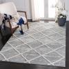 Martha Stewart x SAFAVIEH Shag Rug Collection – 4′ x 6′, White & Light Grey, Non-Shedding & Easy Cleaning, Ultra Plush Thick Pile, Ideal for Living Room, Foyer, Bedroom, Accent Space (MSR0720A)(White/Light Grey)