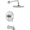 SAFAVIEH BRC3341C Solea Collection Evoke Bathroom Combination Bathtub Faucet and Shower Head Set, Chrome