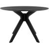 SAFAVIEH Couture Collection – Carolee Black 46-Inch Round Dining Table, Farmhouse Dining Table for Kitchen or Dining Room, Seats Up to 4 (SFV2134B)(Black)
