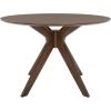 SAFAVIEH Couture Collection – Carolee Black 46-Inch Round Dining Table, Farmhouse Dining Table for Kitchen or Dining Room, Seats Up to 4 (SFV2134B)(Walnut)