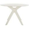 SAFAVIEH Couture Collection – Carolee Black 46-Inch Round Dining Table, Farmhouse Dining Table for Kitchen or Dining Room, Seats Up to 4 (SFV2134B)(White Washed)