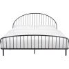 SAFAVIEH Couture Collection – Sheeran Black Metal King Spindle Bed, Modern Farmhouse Bedroom Frame (SFV9561A-K)(Black)