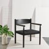 SAFAVIEH Couture Collection Adalee Accent Chair, Natural Brown Danish Rope Solid Wood, Fully Assembled (SFV9025A)(Black)