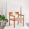 SAFAVIEH Couture Collection Adalee Accent Chair, Natural Brown Danish Rope Solid Wood, Fully Assembled (SFV9025A)(Natural)
