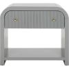 SAFAVIEH Couture Collection Liabella Black/Gold 1-Drawer Curved Nightstand (Fully Assembled)(Light Grey/Gold)