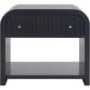 SAFAVIEH Couture Collection Liabella Black/Gold 1-Drawer Curved Nightstand (Fully Assembled)(Navy/Gold)