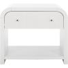 SAFAVIEH Couture Collection Liabella Black/Gold 1-Drawer Curved Nightstand (Fully Assembled)(White/Gold)