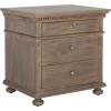 SAFAVIEH Couture Home Collection Allisyn Brown 3-Drawer Wood Nightstand Table (Fully Assembled)(Light Brown)