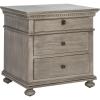 SAFAVIEH Couture Home Collection Allisyn Brown 3-Drawer Wood Nightstand Table (Fully Assembled)(Light Grey)
