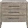SAFAVIEH Couture Home Collection Ariella Light Grey 3-Drawer Wood Nightstand Table (Fully Assembled)(Light Grey)