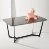 SAFAVIEH Couture Home Collection Britta Black Metal Faux Marble Top 29-inch Rectangle Dining Table SFV8707A