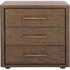 SAFAVIEH Couture Home Collection Rosey Light Grey 3-Drawer Wood Nightstand Table (Fully Assembled)(Brown)