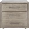 SAFAVIEH Couture Home Collection Rosey Light Grey 3-Drawer Wood Nightstand Table (Fully Assembled)(Light Grey)