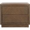 SAFAVIEH Couture Home Collection Steve Light Brown 2-Drawer Wood Nightstand Table (Fully Assembled)(Brown)