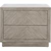 SAFAVIEH Couture Home Collection Steve Light Brown 2-Drawer Wood Nightstand Table (Fully Assembled)(Light Grey)