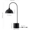 SAFAVIEH Couture Lighting Collection – Rosabellina Black Marble Table Lamp, Dimmable Modern Arched Metal Shade (CTL1103A)
