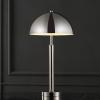 SAFAVIEH Couture Lighting Collection Harvey Modern Metal Dome Nickel 26-inch Bedroom Living Room Home Office Desk Nightstand Table Lamp (LED Bulb Included)(Nickle)