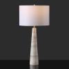 SAFAVIEH Couture Lighting Collection Ismeralda Off-White 31-inch Jade Stone Dimmable Table Lamp for Bedroom, Living Room, Home Office, Desk, Nightstand (LED Bulb Included)(Off White/White)