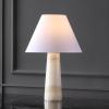 SAFAVIEH Couture Lighting Collection Jennarose Off-White/White Jade Stone 20-inch Dimmable Table Lamp for Bedroom Living Room Home Office Desk Nightstand (LED Bulb Included)